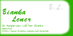 bianka lener business card